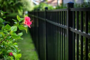 Black Aluminum Fence with 3 rails around your house